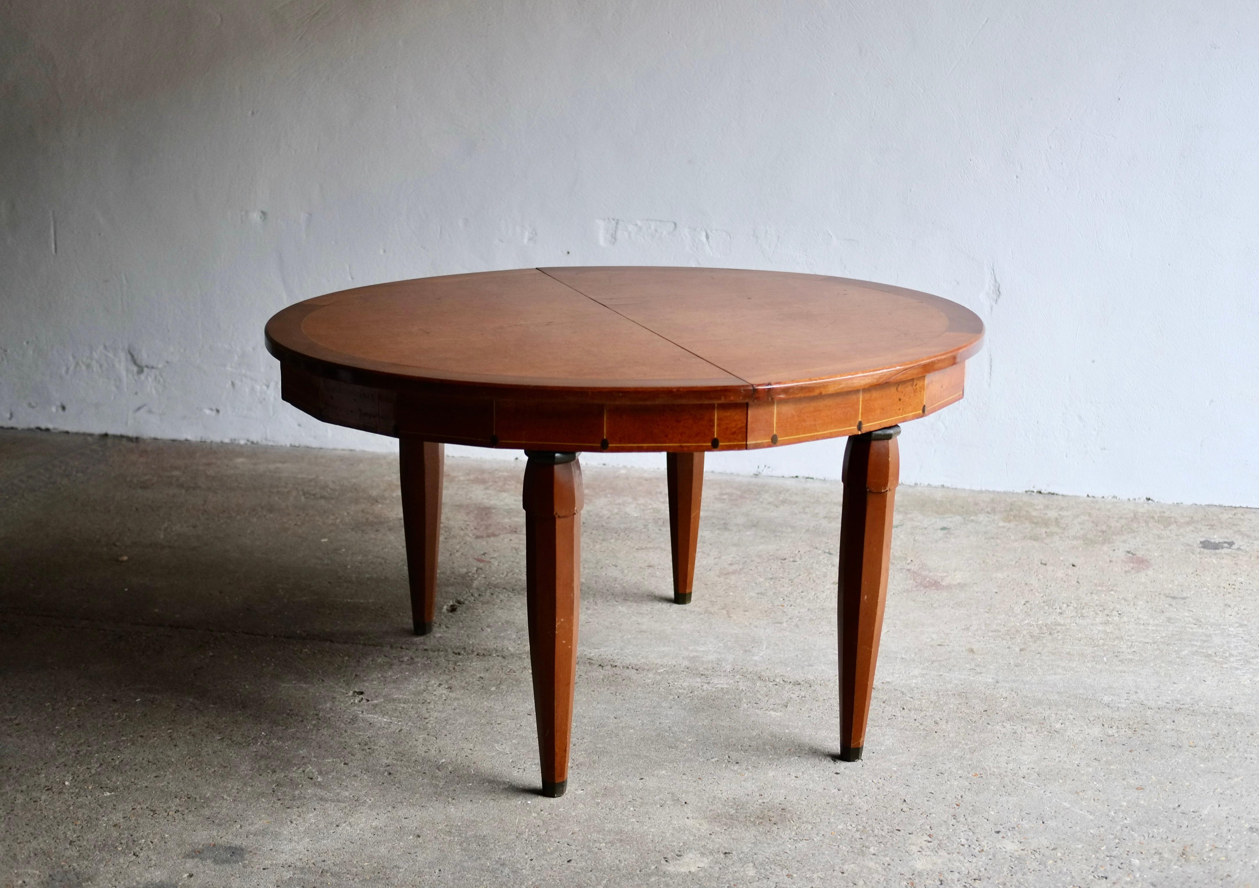 20ième siècle Table de salle à manger Art déco Adolphe Chanaux & Gilbert Pelletier, vers 1930 en vente