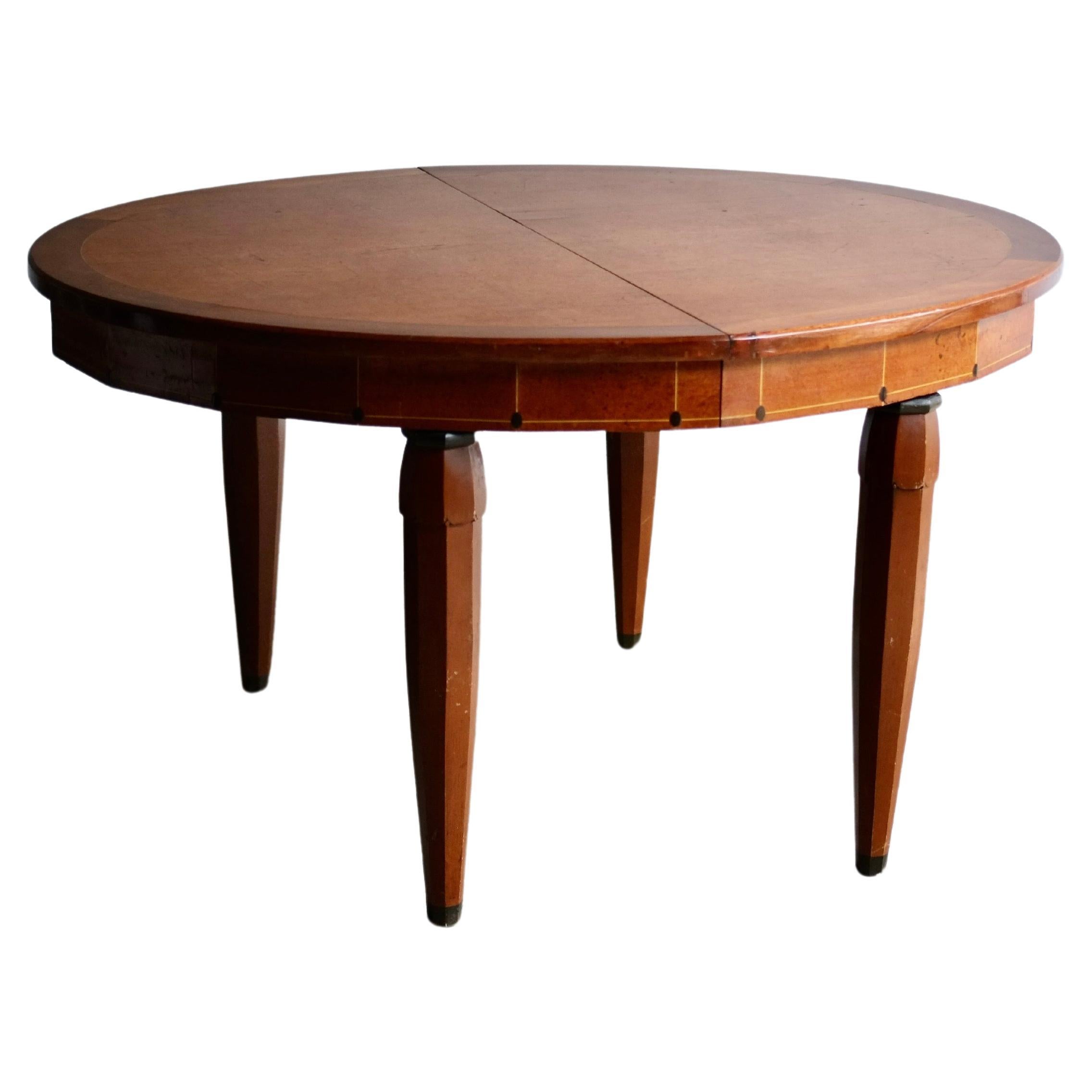 Adolphe Chanaux & Gilbert Pelletier Art Deco Dining Table, Circa 1930 For Sale