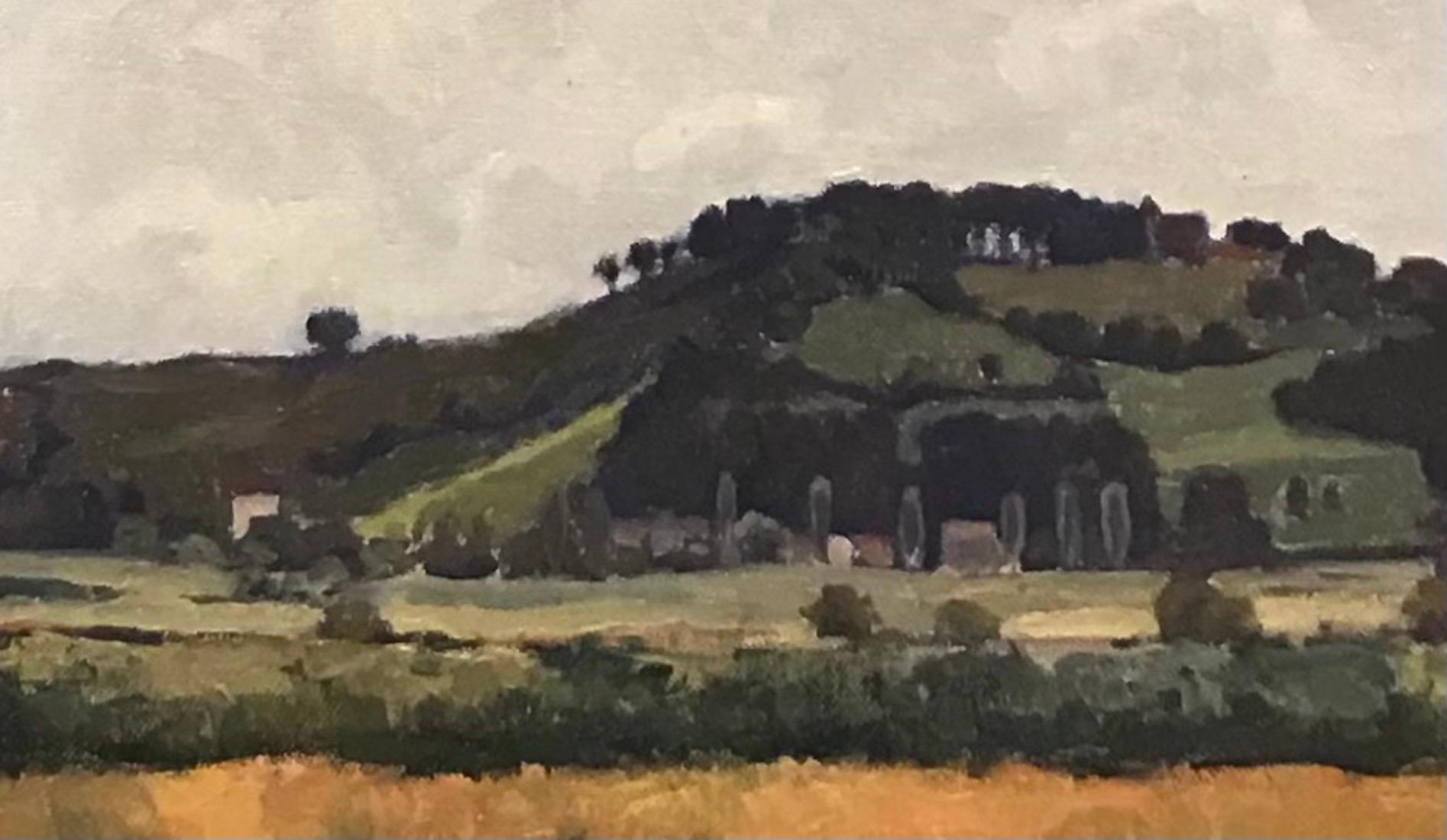 Montagny by Adolphe de Siebenthal - Oil on canvas 50x61 cm - Beige Landscape Painting by Adolphe DE SIEBENTHAL