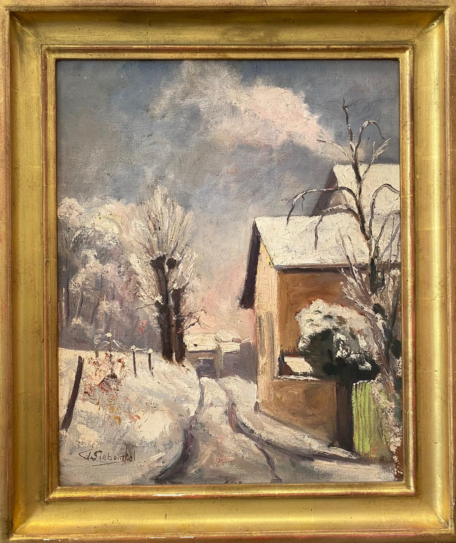 Obras pintadas cerca del río Arve
Fechado en 1943 en la parte posterior 
Obra sobre lienzo vendida con bastidor 
Tamaño total con marco 47x56 cm 
Adolphe DE SIEBENTHAL es un artista nacido en 1895 y fallecido en 1958. Sus obras se han vendido en