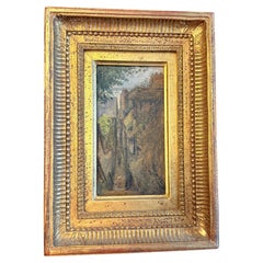Adolphe-Félix CALS (francés, 1810-1880) "Une rue à Honfleur" C. 1870