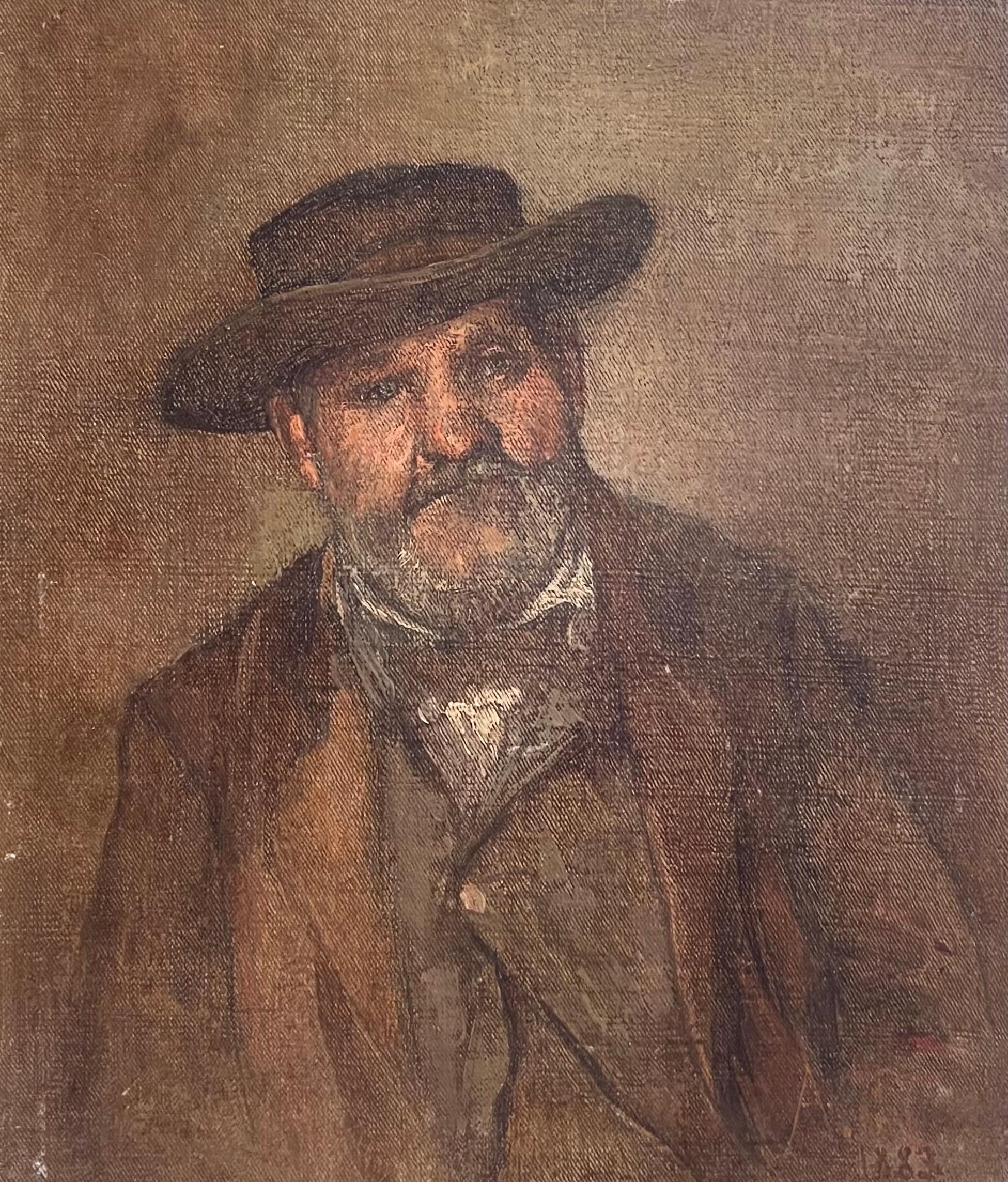 Adolphe GUMERY (1861-1943) Portrait Painting - 1880's French Impressionist Oil Painting Portrait Ambroise Vollard Famous Dealer
