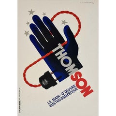 Poster originale del 1931 di Cassandre per il marchio Thomson - Pubblicità Art Deco