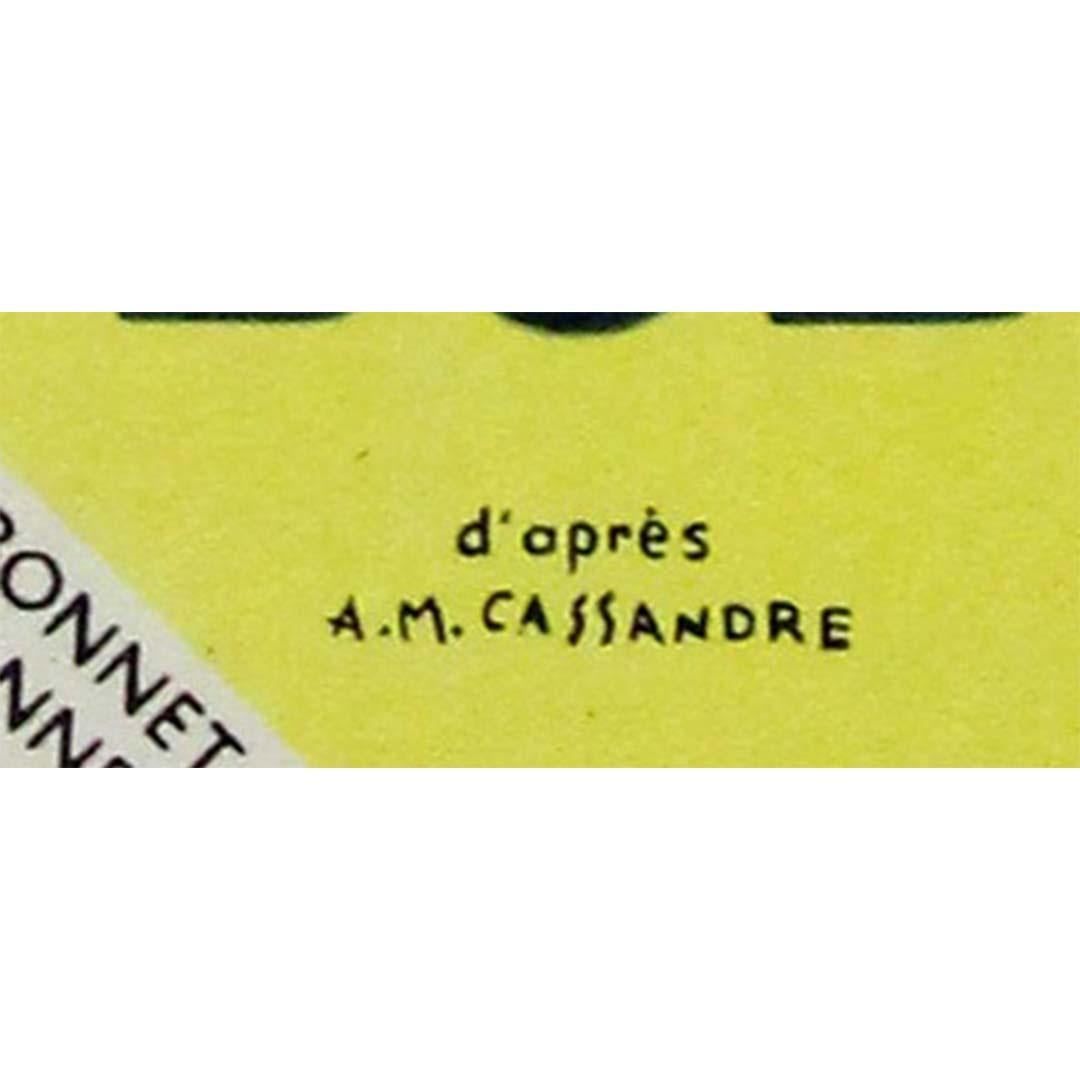 Affiche originale de 1932 d'après A.M. Cassandre pour Dubo Dubon Dubonnet en vente 1