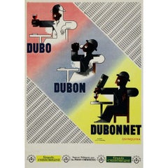 1932 original poster after A.M. Cassandre for Dubo Dubon Dubonnet
