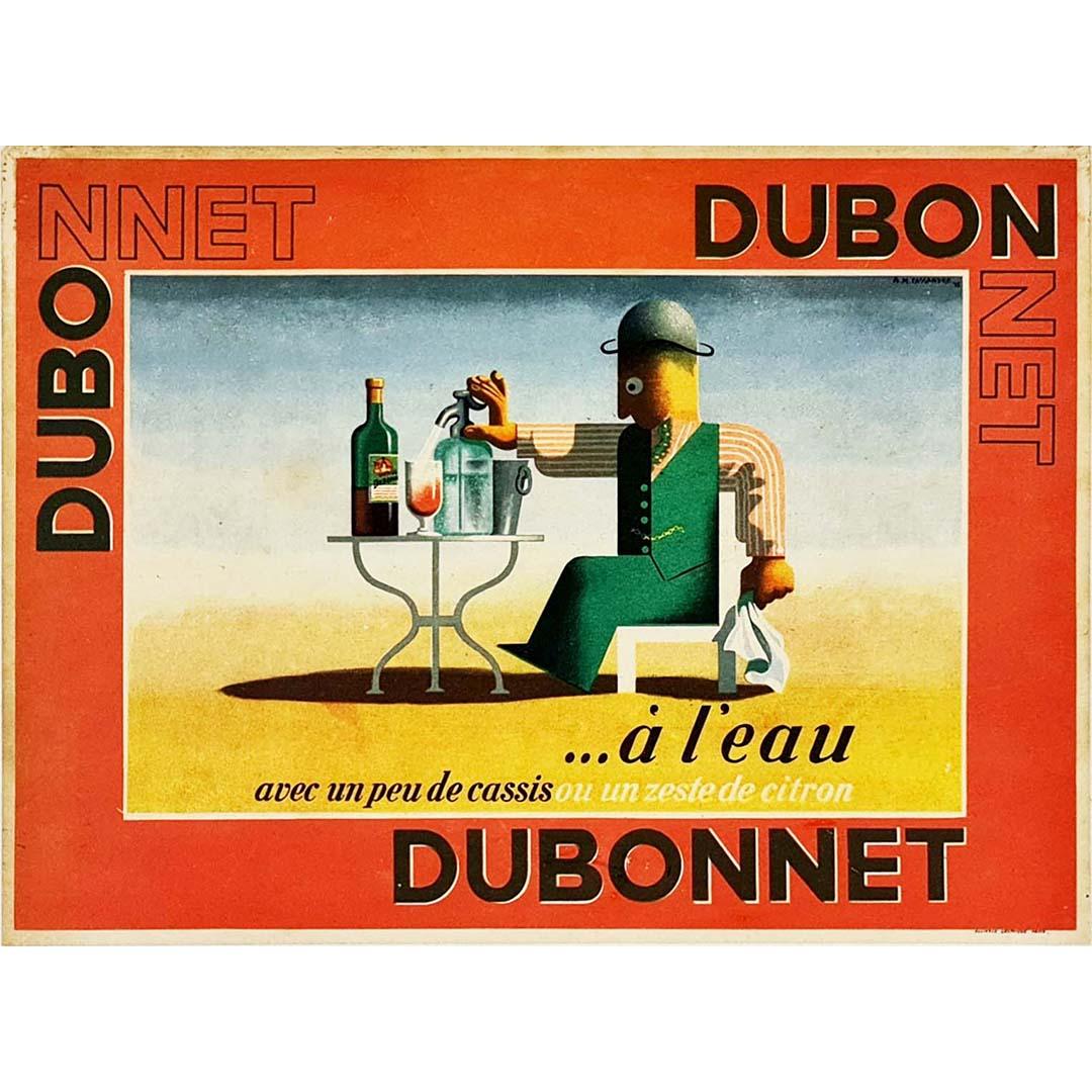  1935 Original Art-Déco-Plakat von Cassandre - Dubo, Dubon, Dubonnet – Print von Adolphe Jean-Marie (AM) Cassandre