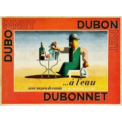 Vintage  1935 Original Art Deco poster by Cassandre - Dubo, Dubon, Dubonnet