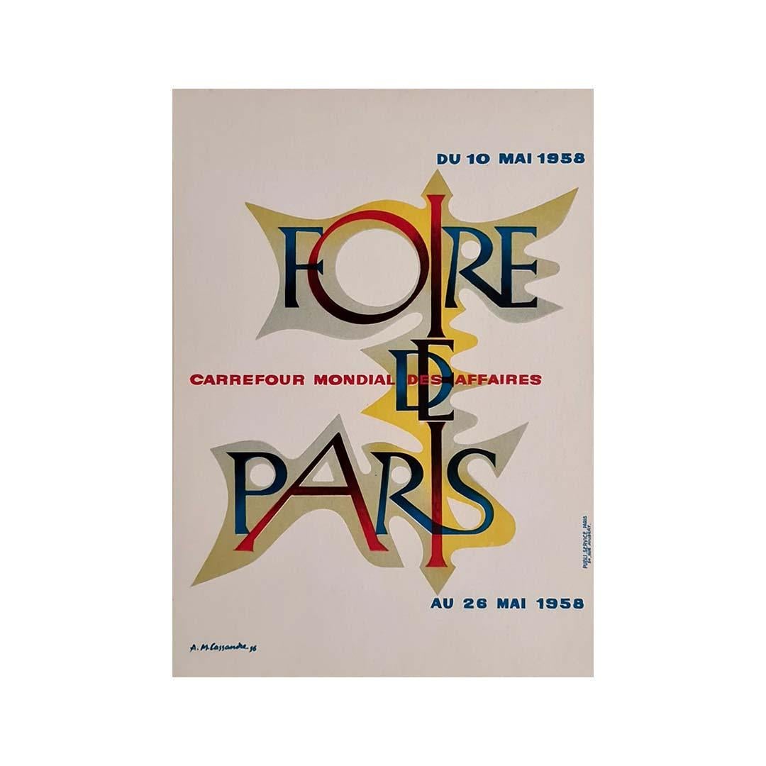 Il poster originale del 1958 di A&M. Cassandre per la 