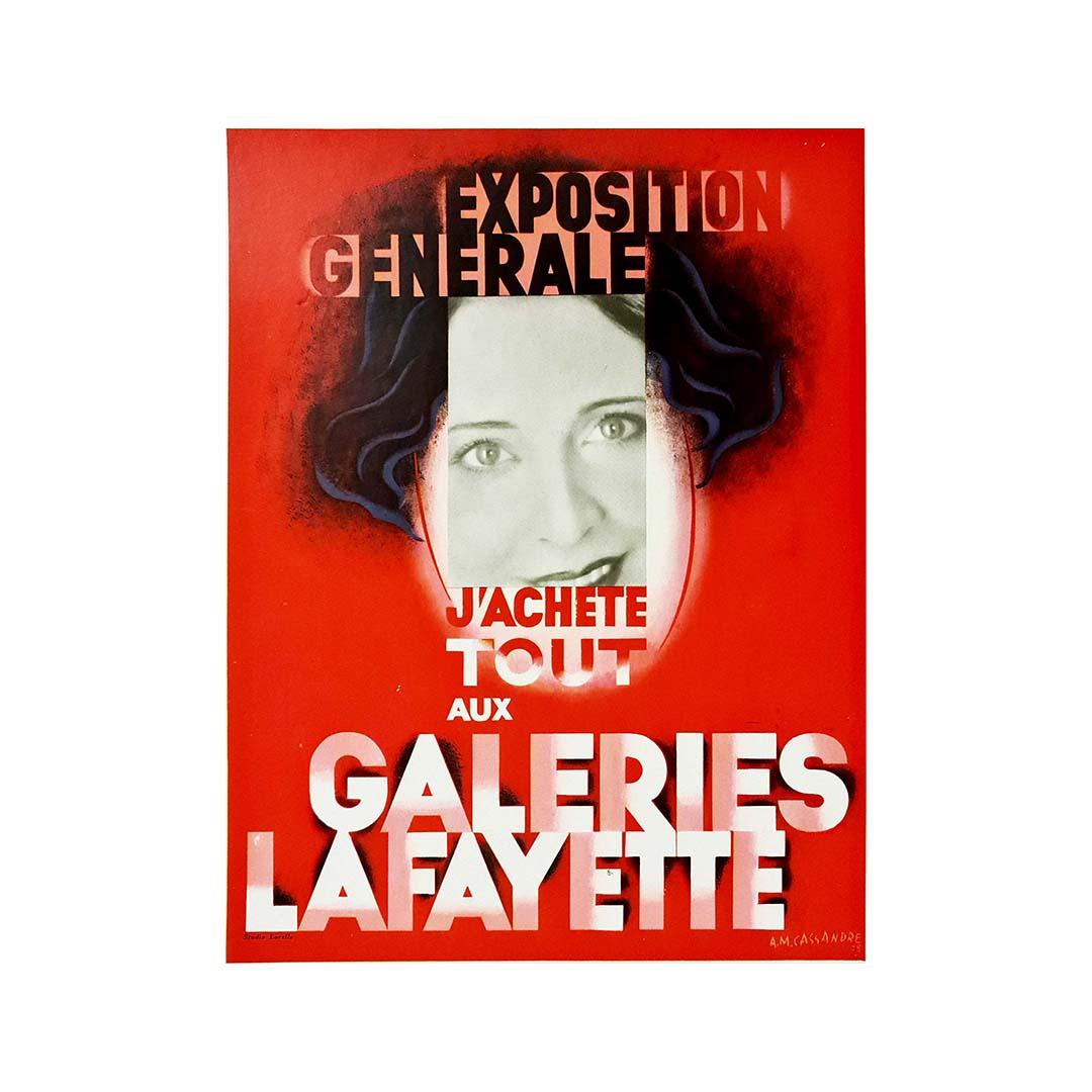  A.M. Cassandre - Galeries Lafayette 1928 - Art Deco Original Poster - Print by Adolphe Jean-Marie (AM) Cassandre