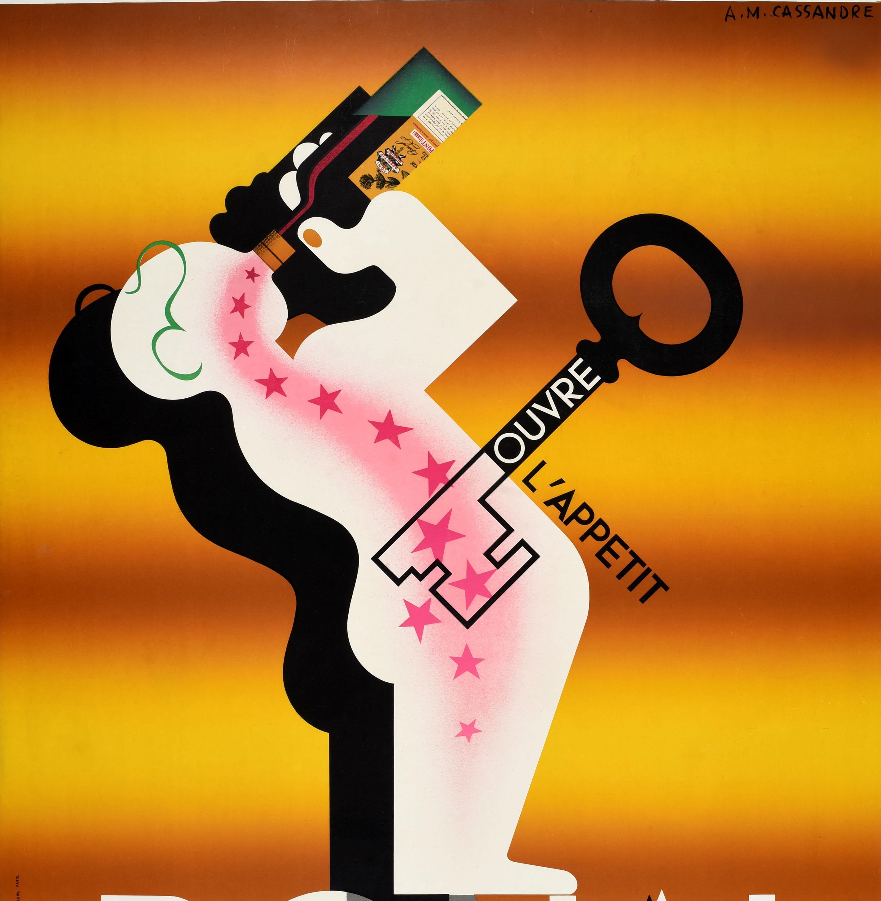 Cartel Publicitario Original Vintage Bonal Aperitivo Bebida AM Cassandre Art Deco - Print Art Decó de Adolphe Jean-Marie (AM) Cassandre