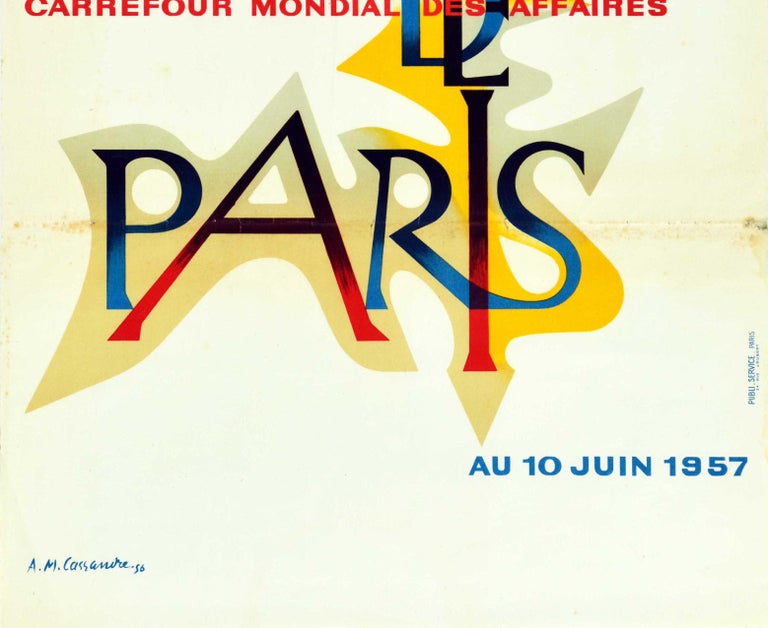Adolphe Jean-Marie (AM) Cassandre - Original Vintage Poster Foire de ...