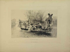 Die Letzte Gabre - Acquaforte di Adolphe Lalauze - XIX secolo