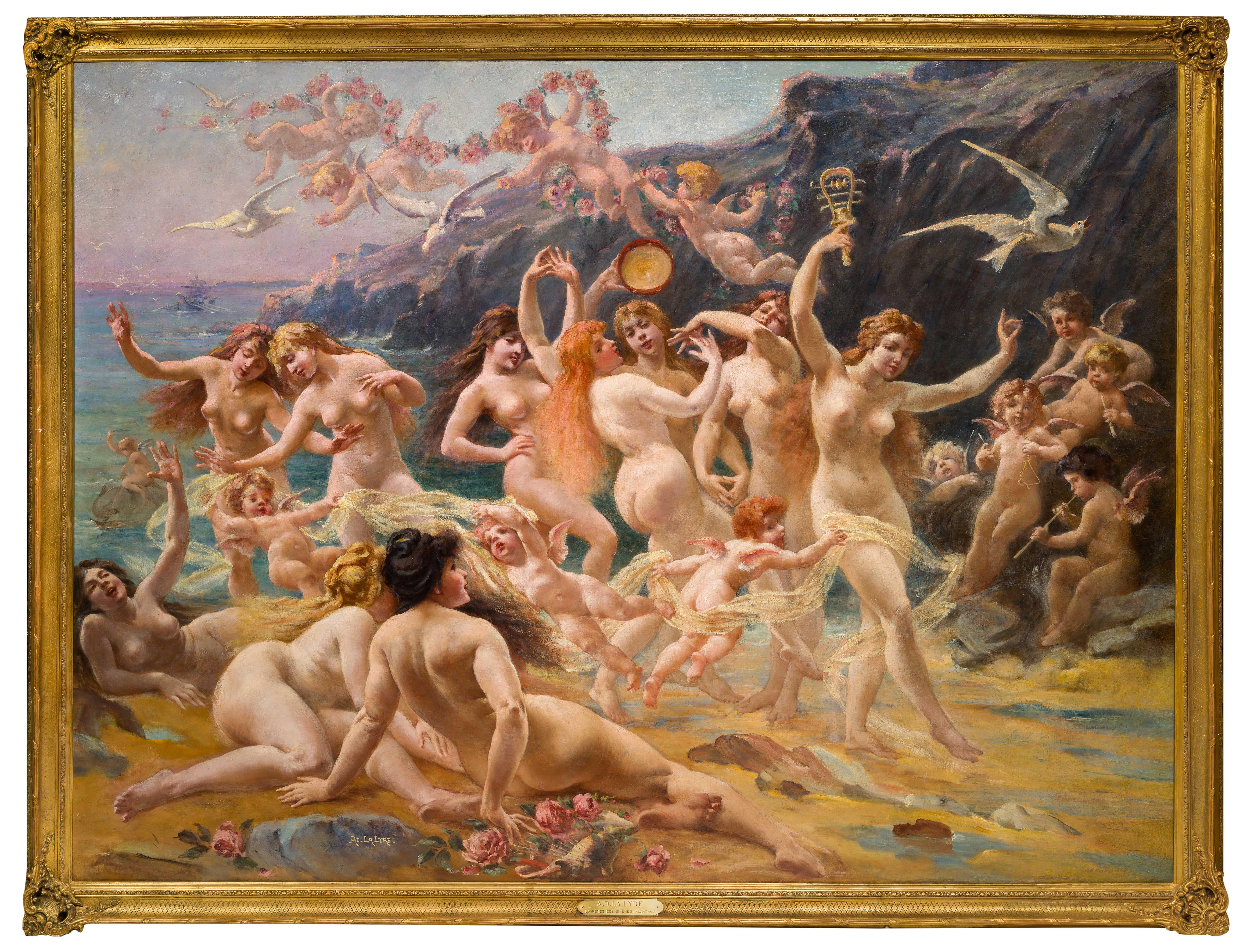 La Danse des Sirènes – Painting von Adolphe Lalyre 