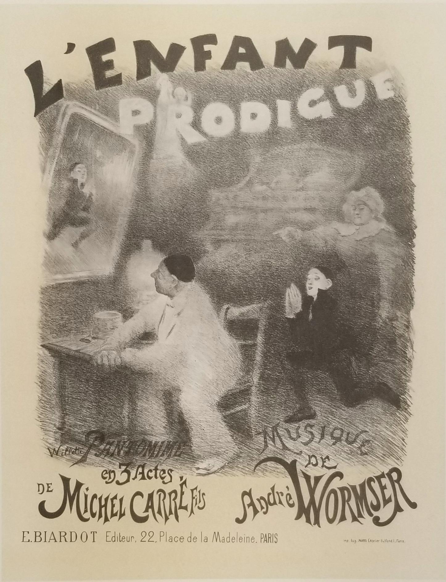 Adolphe Léon Willette Print - L'Enfant Prodige.