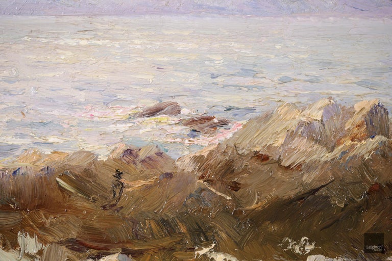 Environs de Marseille - Post Impressionist Sea Landscape Oil by Adolphe Gaussen For Sale 3