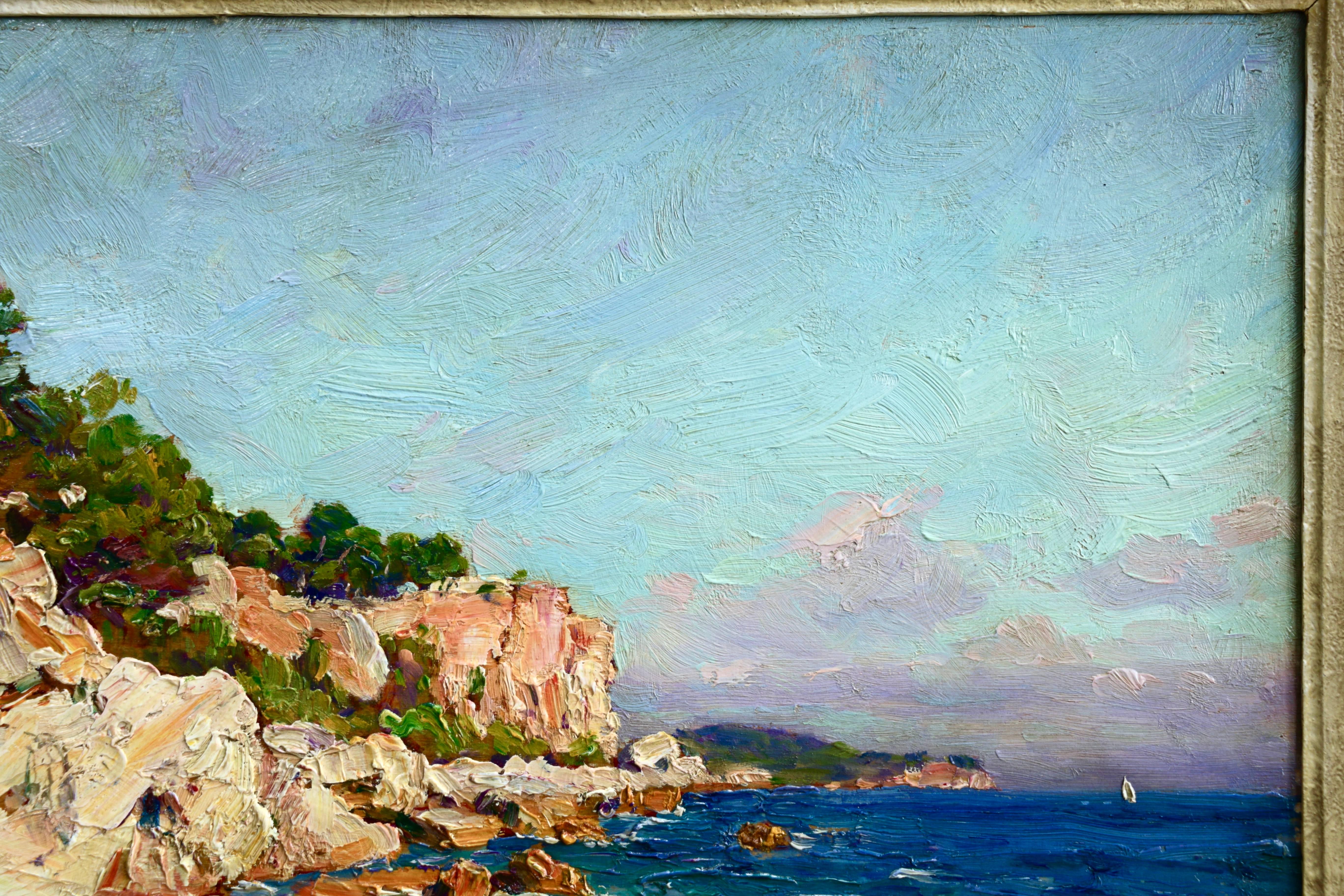 Le Cap Brun - Toulon - Impressionist Painting by Adolphe Louis Gaussen