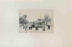 Ancien Boulevard Extérieur de Paris - Etching by Adolphe Martial-Potémon - 1870s