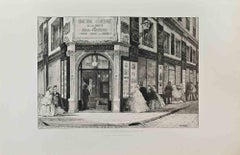 Siège de la Société des Aqua-Fortistes - Etching by Adolphe Martial-P. - 1865