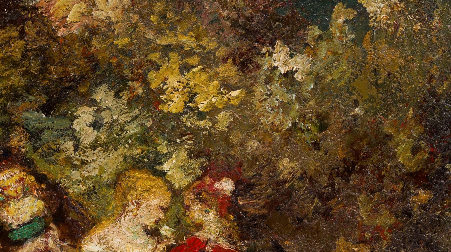 The Love Letter, Monticelli (19th Century Impressionistic pre-modern Painting) For Sale 1