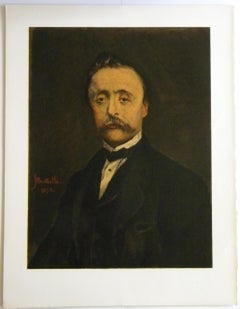 (after) Adolphe Monticelli - "Portrait du Maitre M.L." lithograph