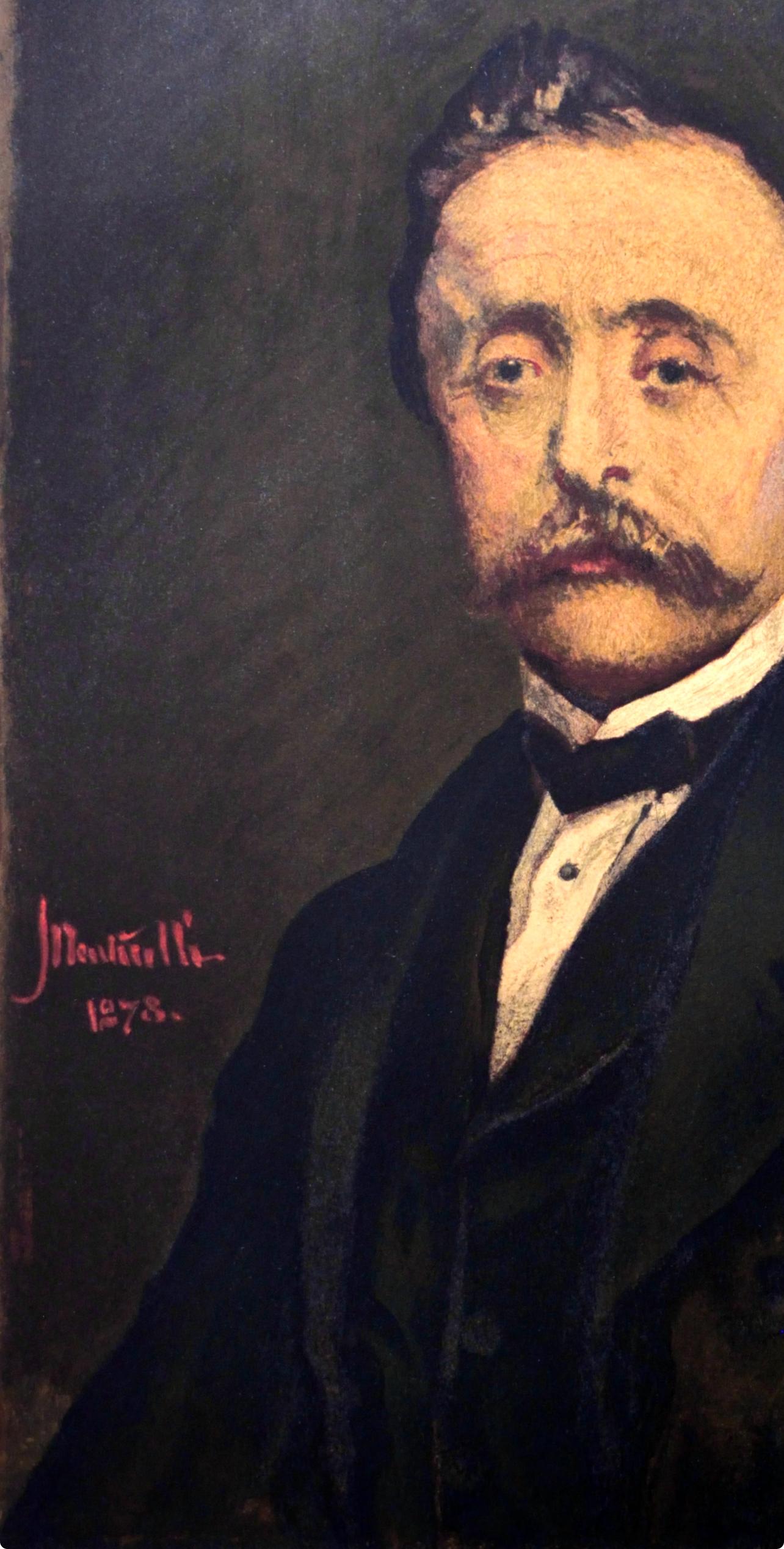 Monticelli, Portrait du Maitre M.L., Les Réalistes Lyriques  (nach) (Schwarz), Landscape Print, von Adolphe Monticelli