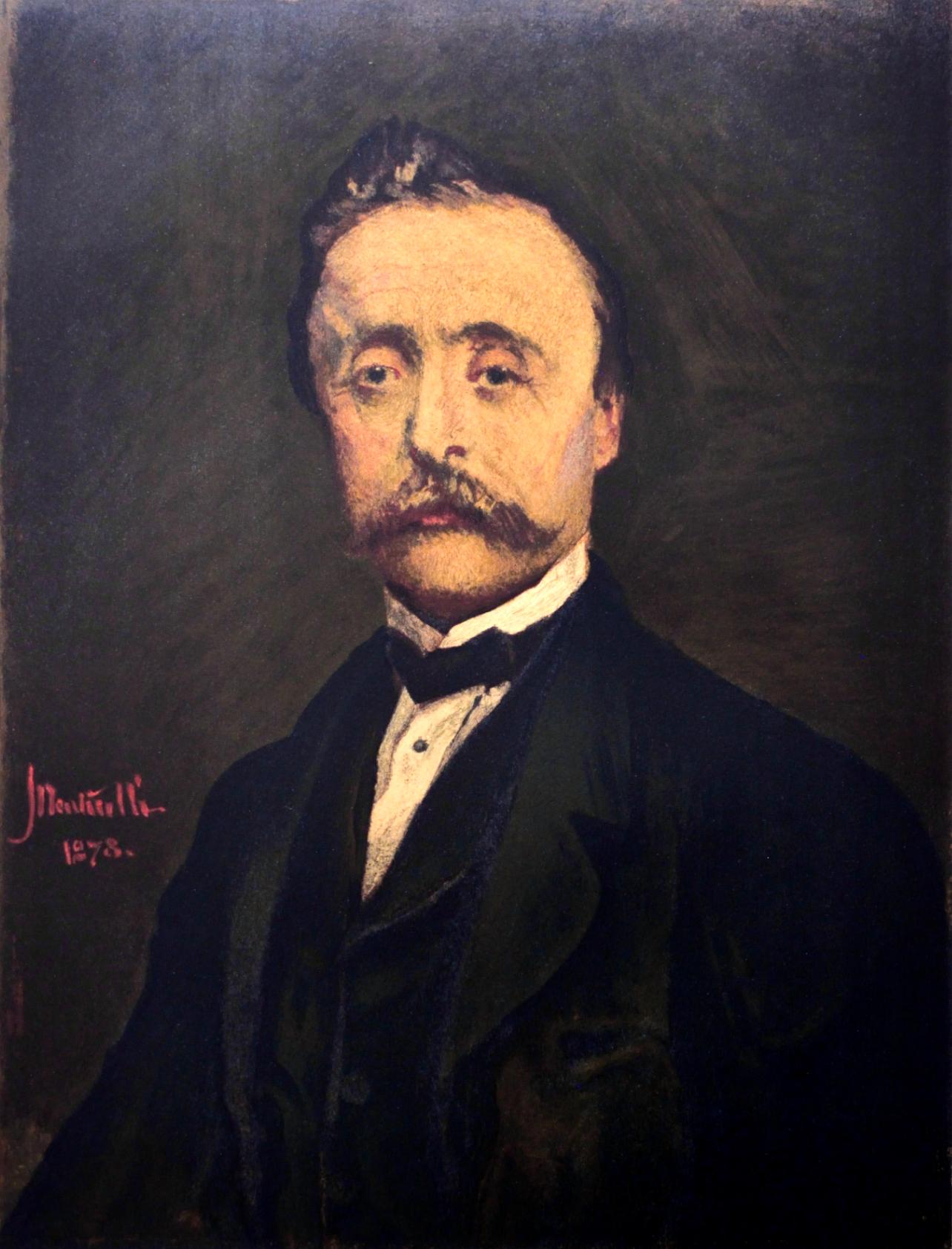 Adolphe Monticelli Figurative Print - Monticelli, Portrait du Maitre M.L, Les Réalistes Lyriques (after)