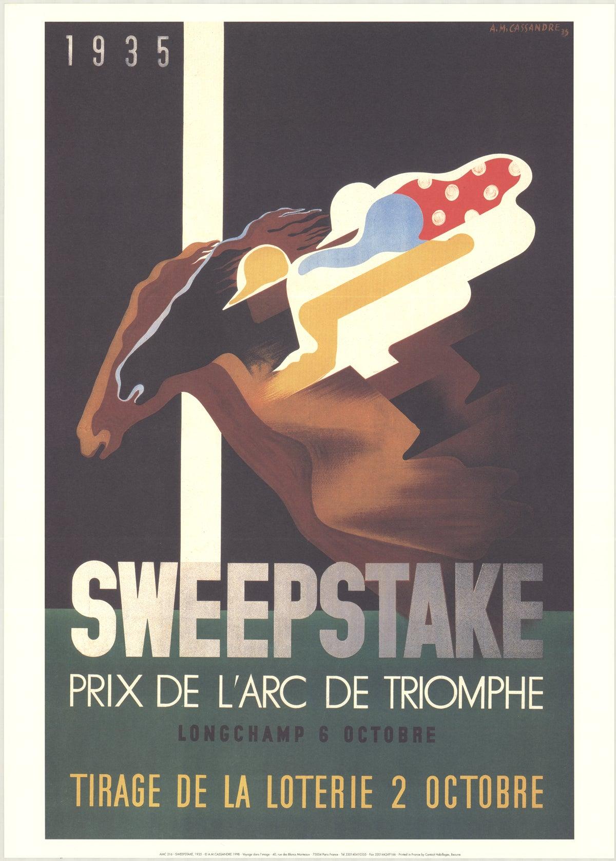 A.M. Cassandre 'Sweepstake' 1998 - Print by Adolphe Mouron Cassandre