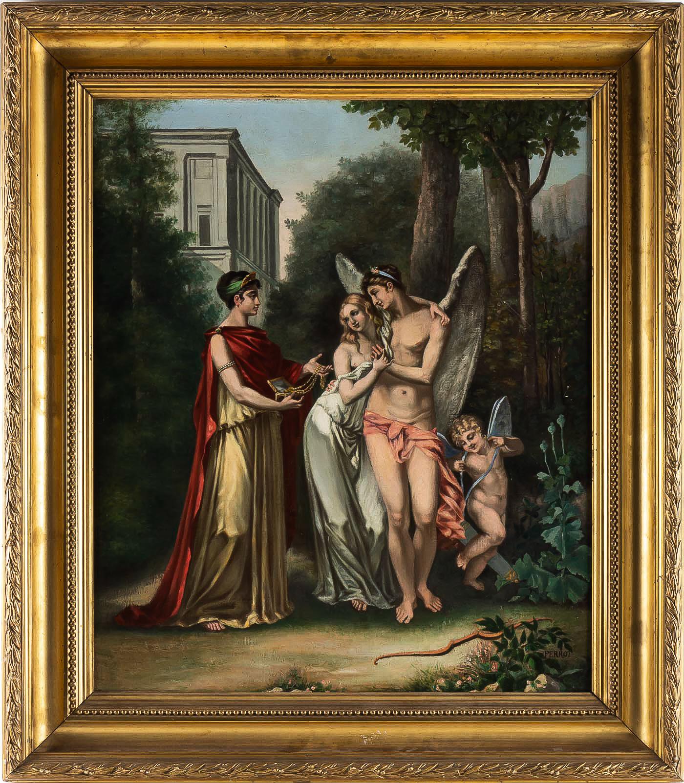 Adolphe Perrot Oil on Canvas Allegory of Love and Friendship 19th-Century

Interesting and decorative oil on canvas, depicting Allegory of Love and Friendship.

19th-century French school to a manner of Pierre Paul Prud’hon, circa