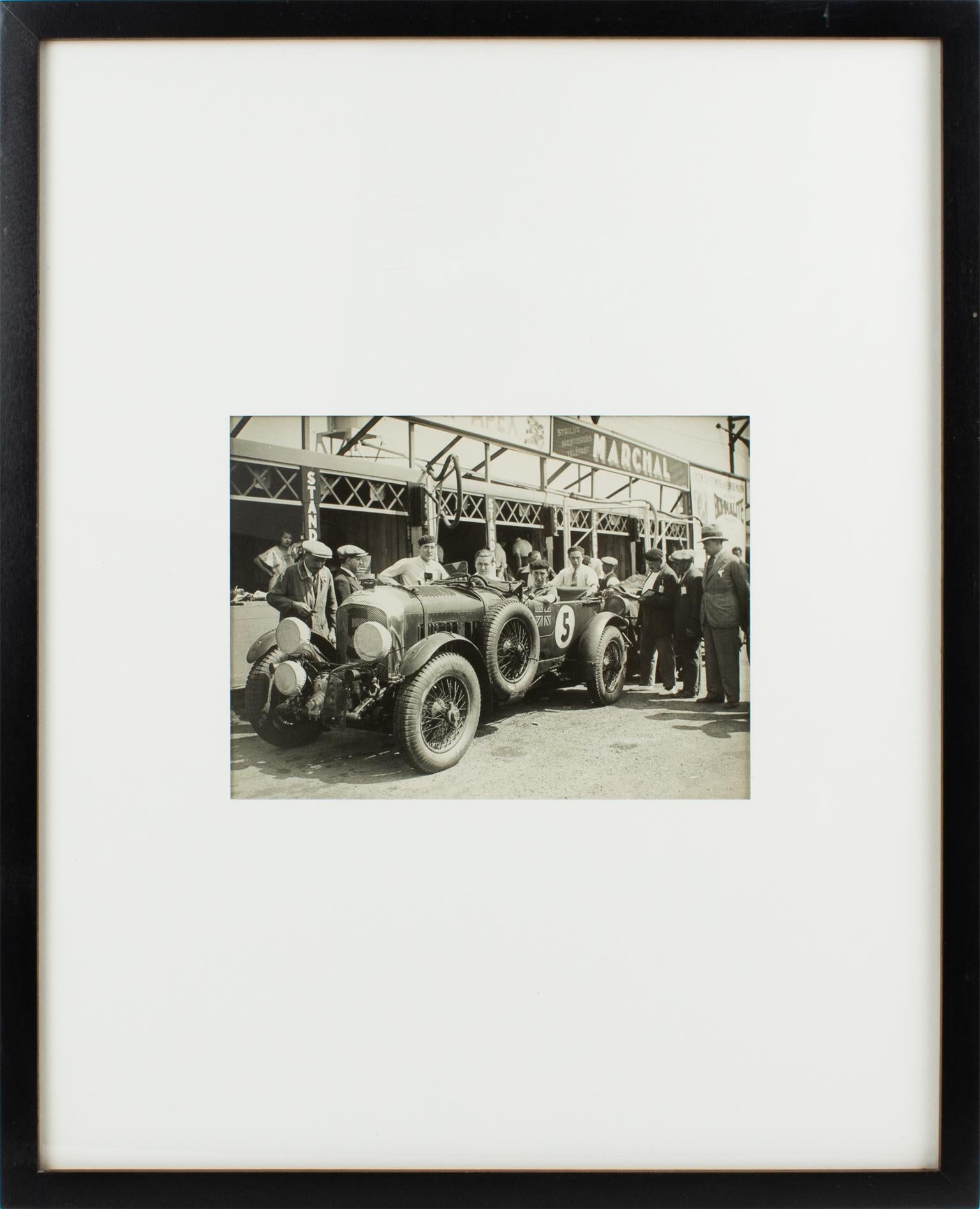 Car Race in France, 1920, Silver Gelatin Black and White Photography, Framed 1