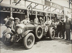 Car Race in France circa 1920 - Silver Gelatin Black & White Photography Framed