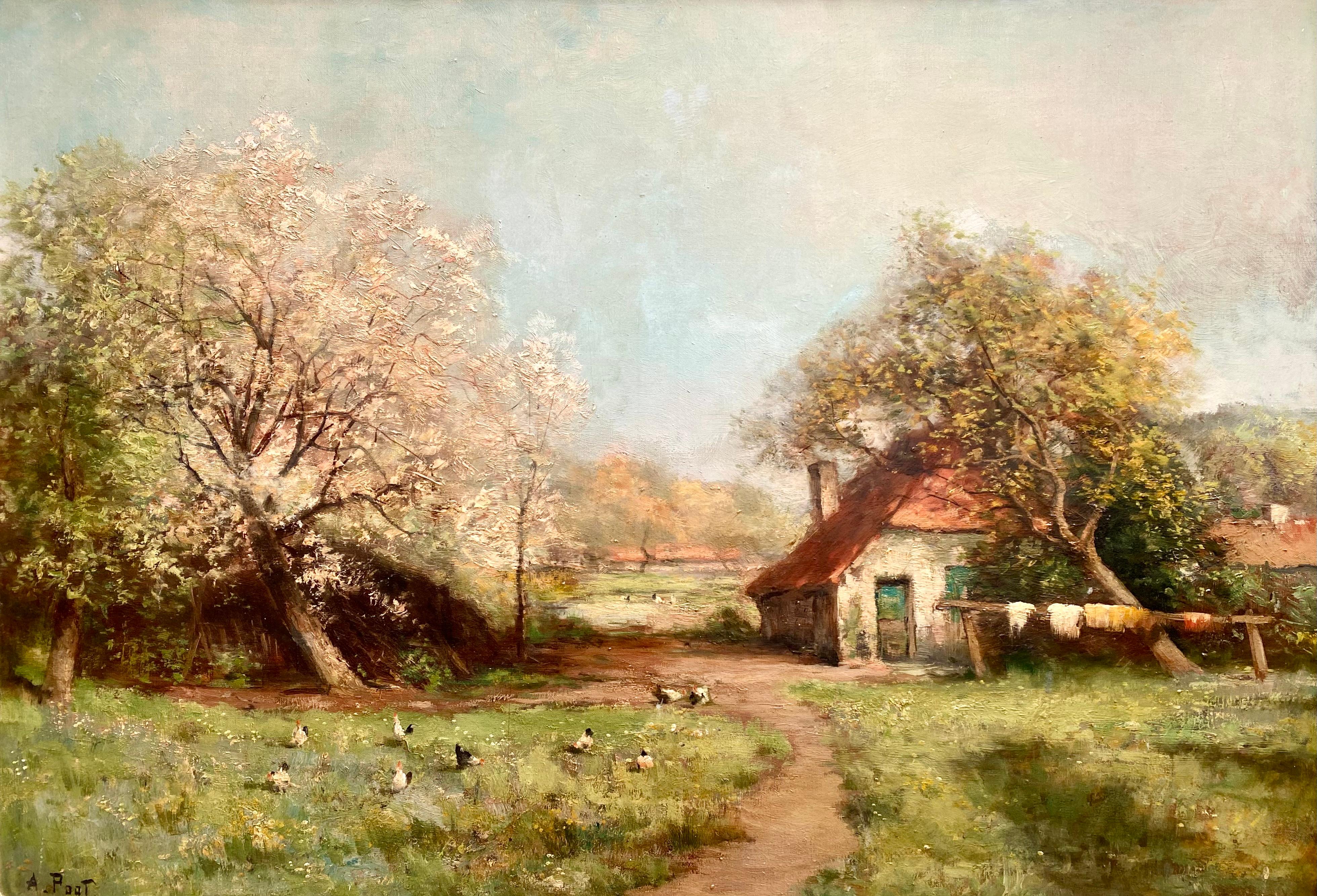 Bauernhaus im Frühling