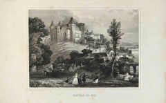 Chateau De Pau - Lithograph by Adolphe Rouargue - 19th century