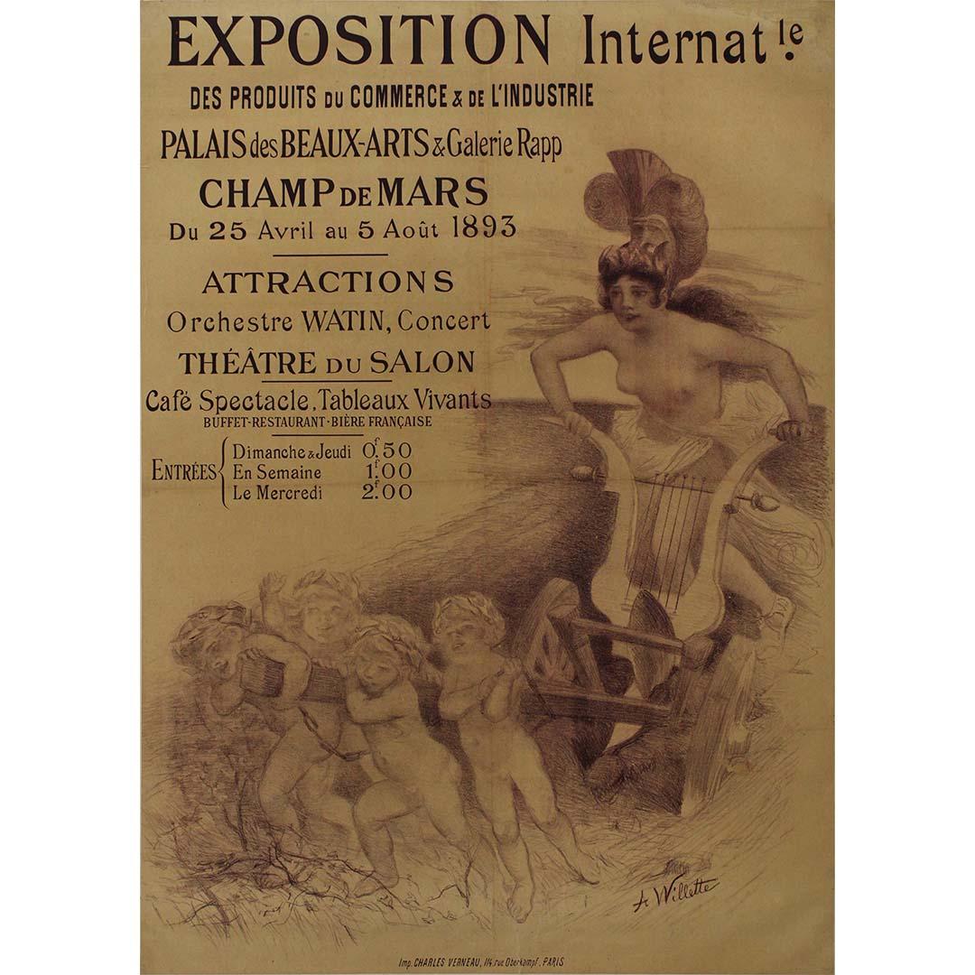 1893 Exposition Internationale des Produits du Commerce et de l'Industrie - Print by Adolphe Willette
