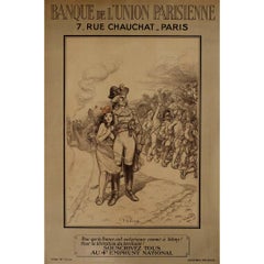 1918 original poster by Adolphe Willette, for the Banque de l'Union Parisienne