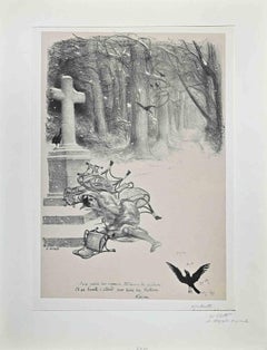 A Little Poor Woman – Lithographie von Adolphe Willette – 20. Jahrhundert