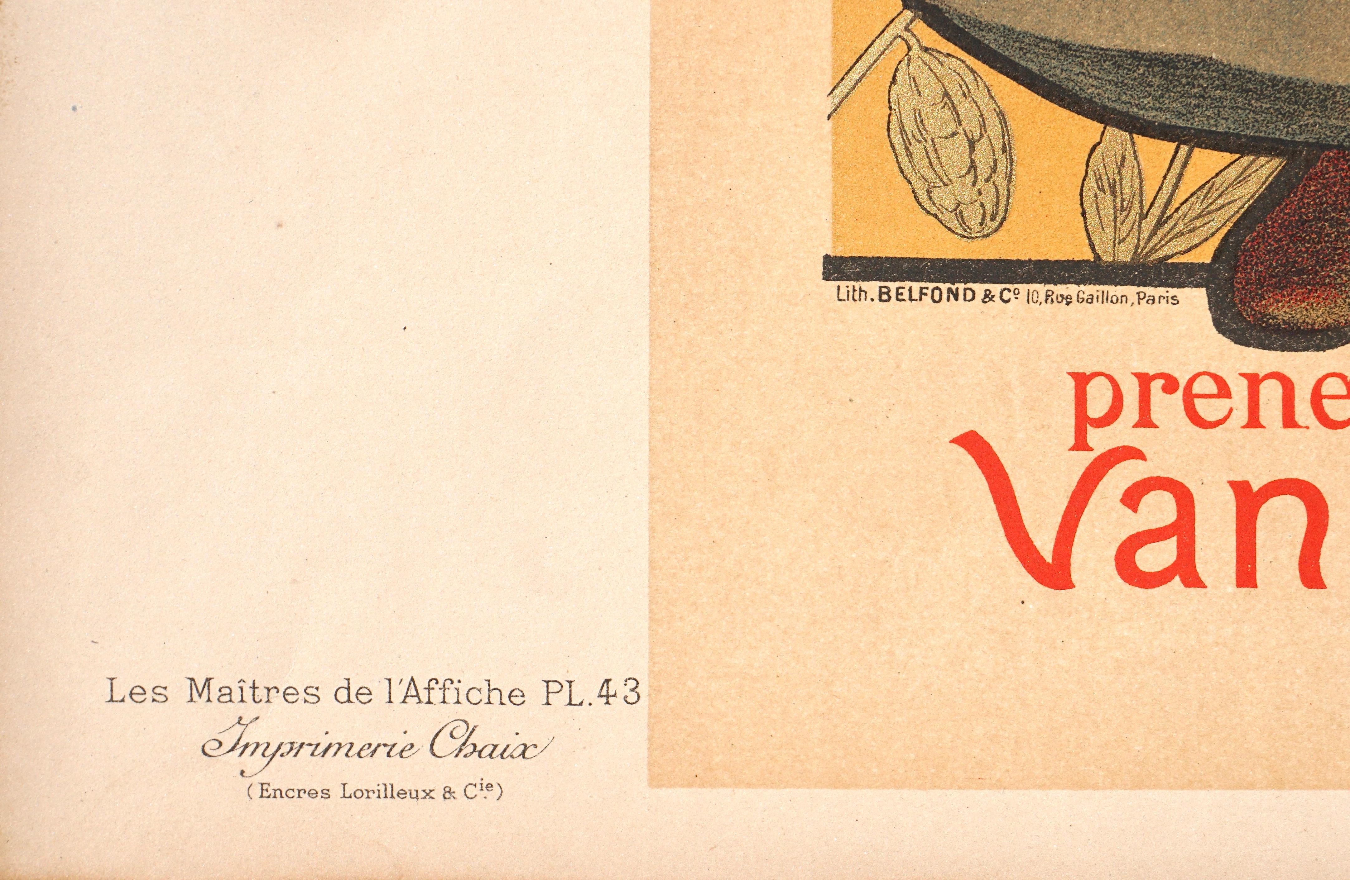 Willette- Maitres de L'affiche: Cacao Van Houten, original lithograph 1896, Impremie CHAIX. PL. 43 France, 1890-1919, paper

Willette: Cacao Van Houten

Original stone Lithograph on vélin paper 1896
Sheet Size: 15.75 x 11.4 in. / 39.5 x 29