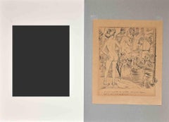 Ecole de Peinture  - Dessin d'Adolphe Willette - Fin du XIXe siècle