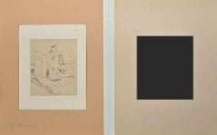 Figuras - Dibujo de Antonio Casanova - Finales del siglo XIX