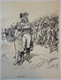 Antique French Revolution, the Battle of Valmy - Original Lithograph 1899