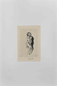 Grace  - Etching by Adolphe Willette - Early 20th Century