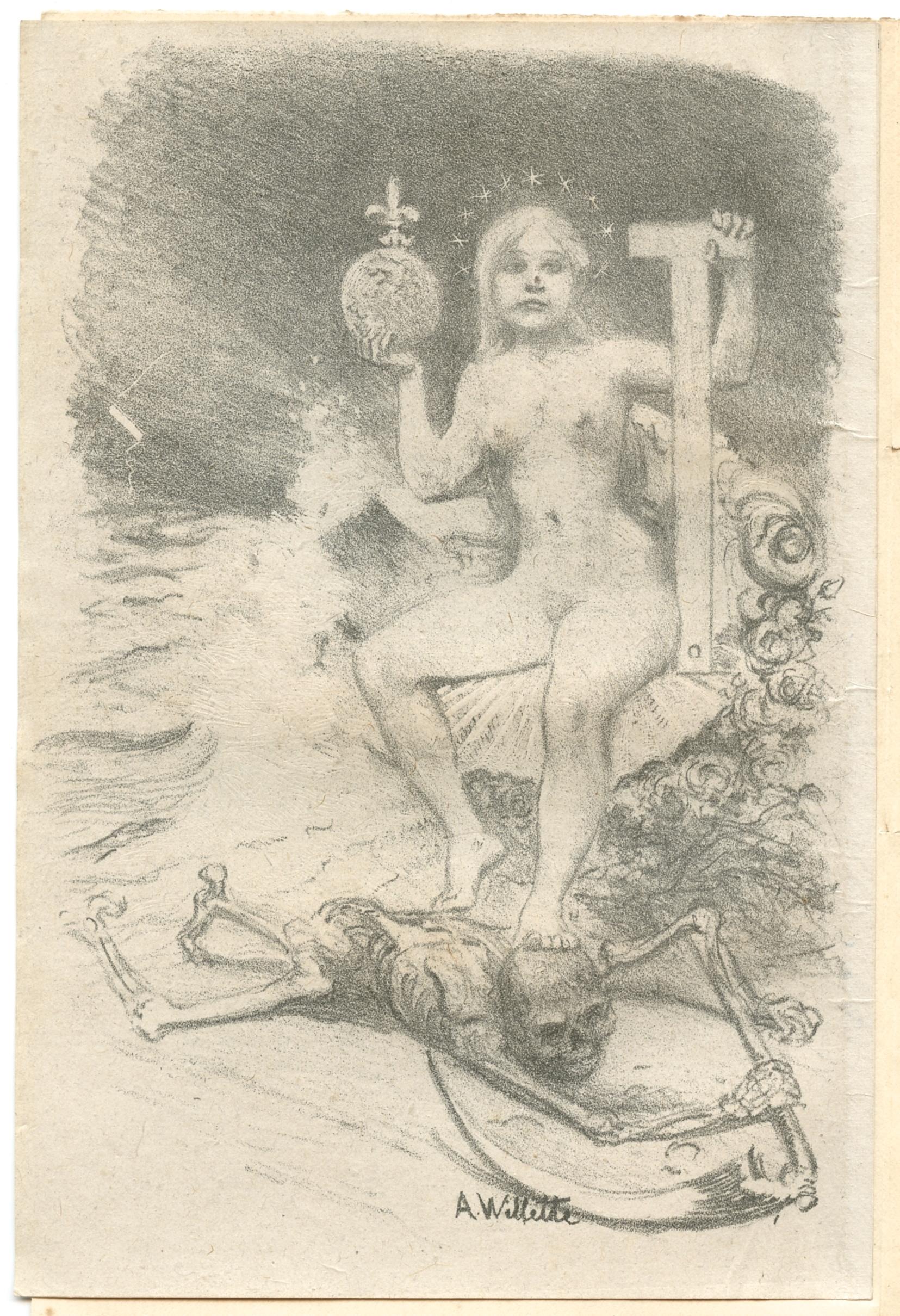 Originallithographie – Print von Adolphe Willette