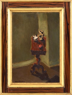 Untitled/ Interior with a Table, Gottlieb, (Expressionist Still Life Painting)