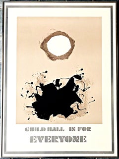 Adolph Gottlieb, raro grabado de exposición para Guild Hall en Easthampton, NY, Enmarcado