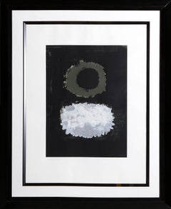 Schwarzes Feld, abstrakter expressionistischer Siebdruck von Adolph Gottlieb, 1972