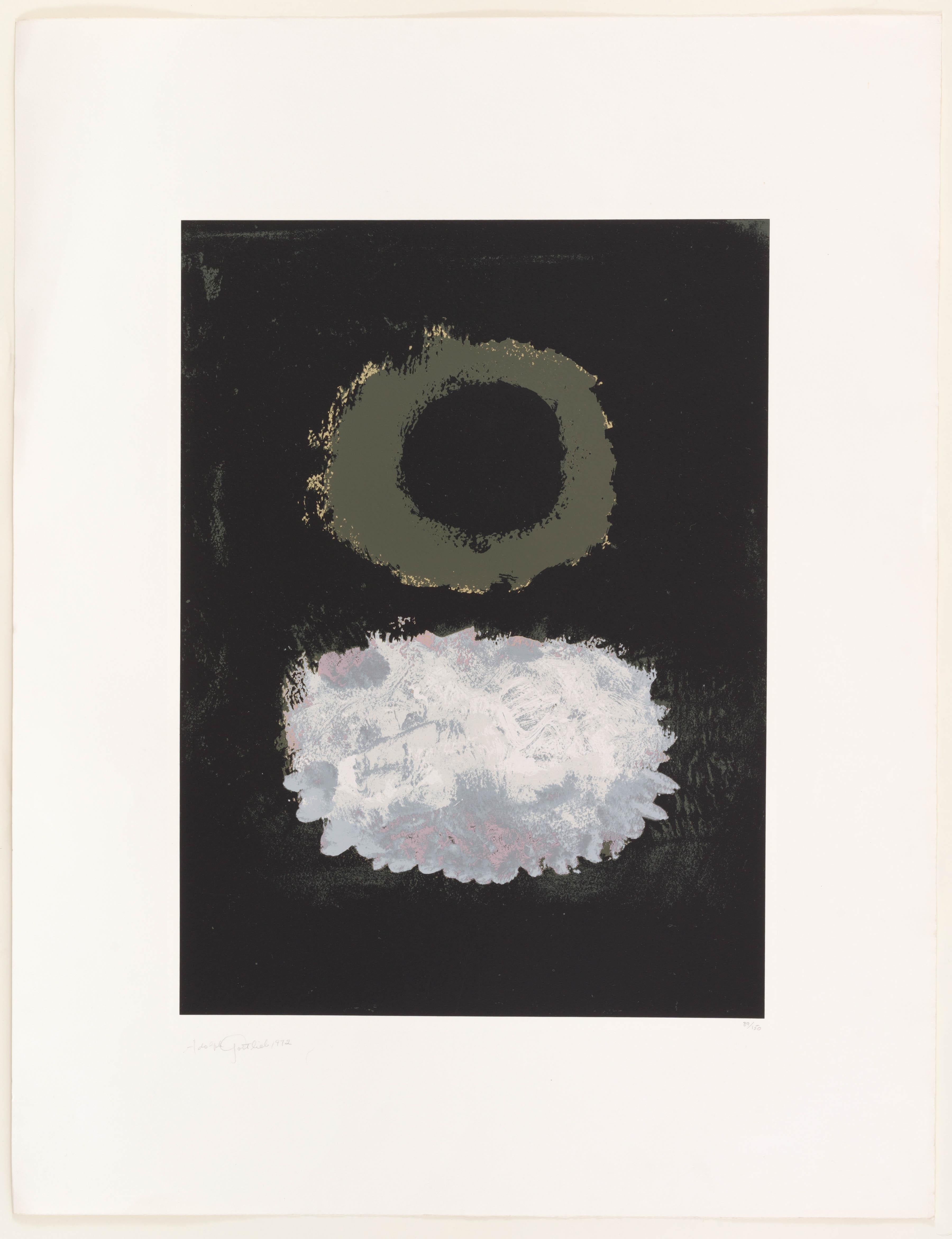 Adolph Gottlieb Abstract Print – Schwarzes Feld