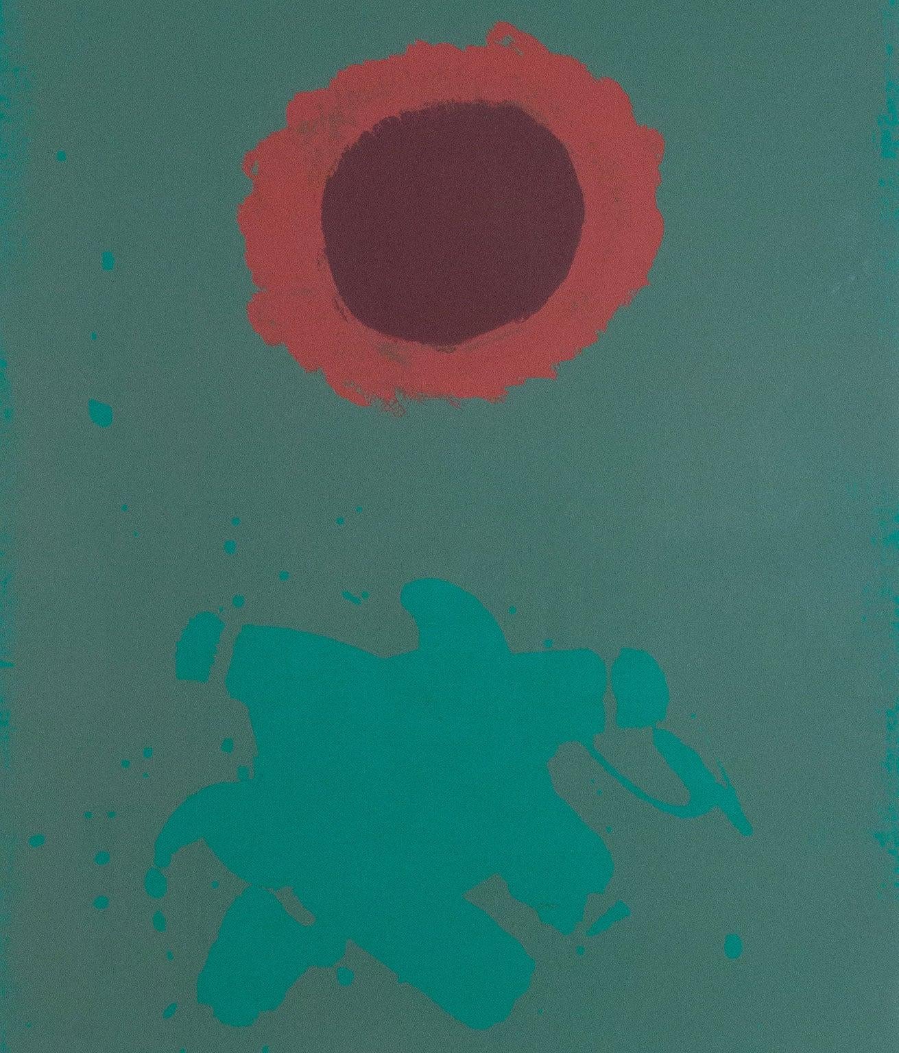 Chrome Green - Abstract Expressionist Print by Adolph Gottlieb