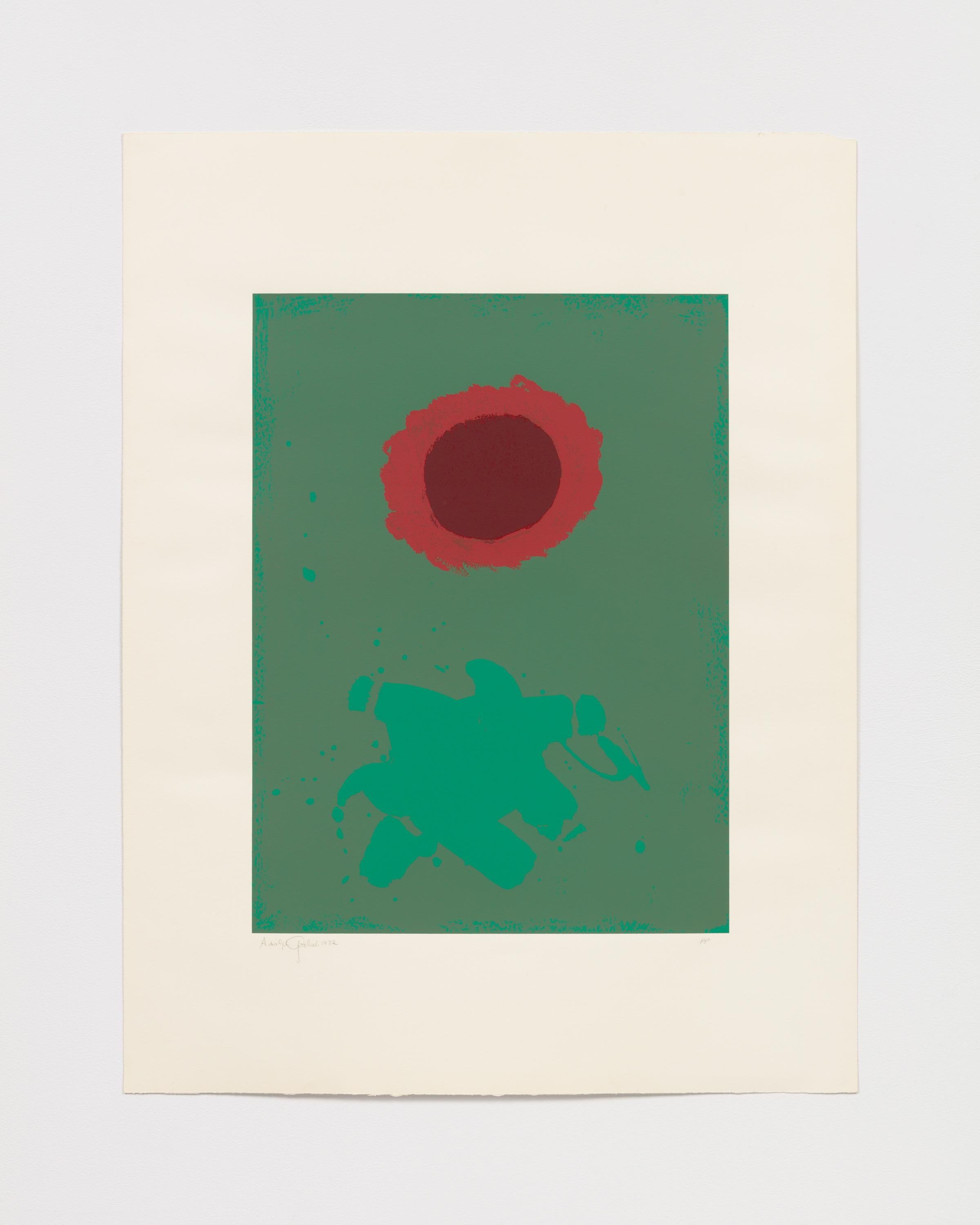 Adolph Gottlieb Abstract Print - Chrome Green