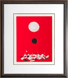 Crimson Ground, Abstract Expressionist Silkscreen by Adolph Gottlieb 1972