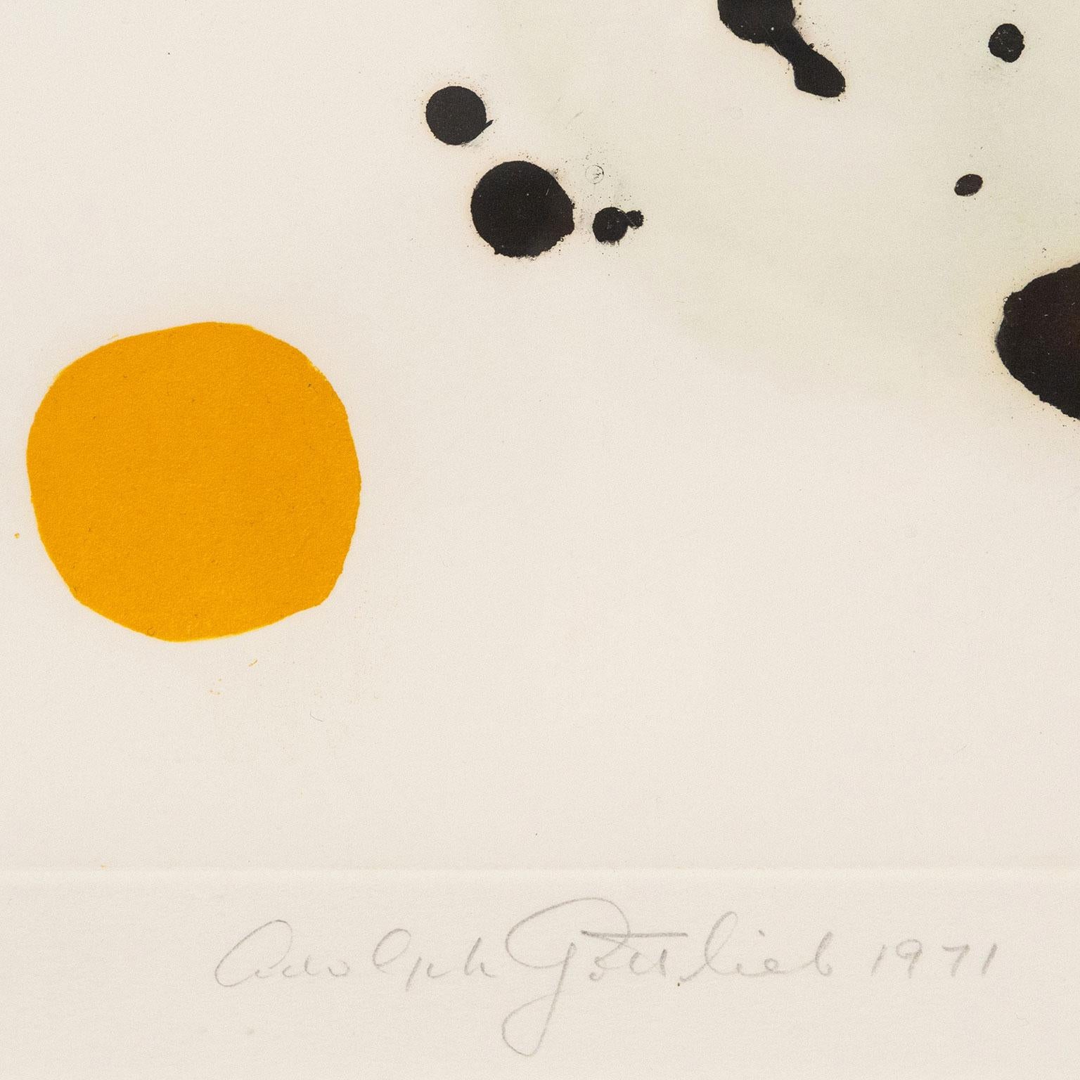 Imaginary Landscape I - White Abstract Print by Adolph Gottlieb