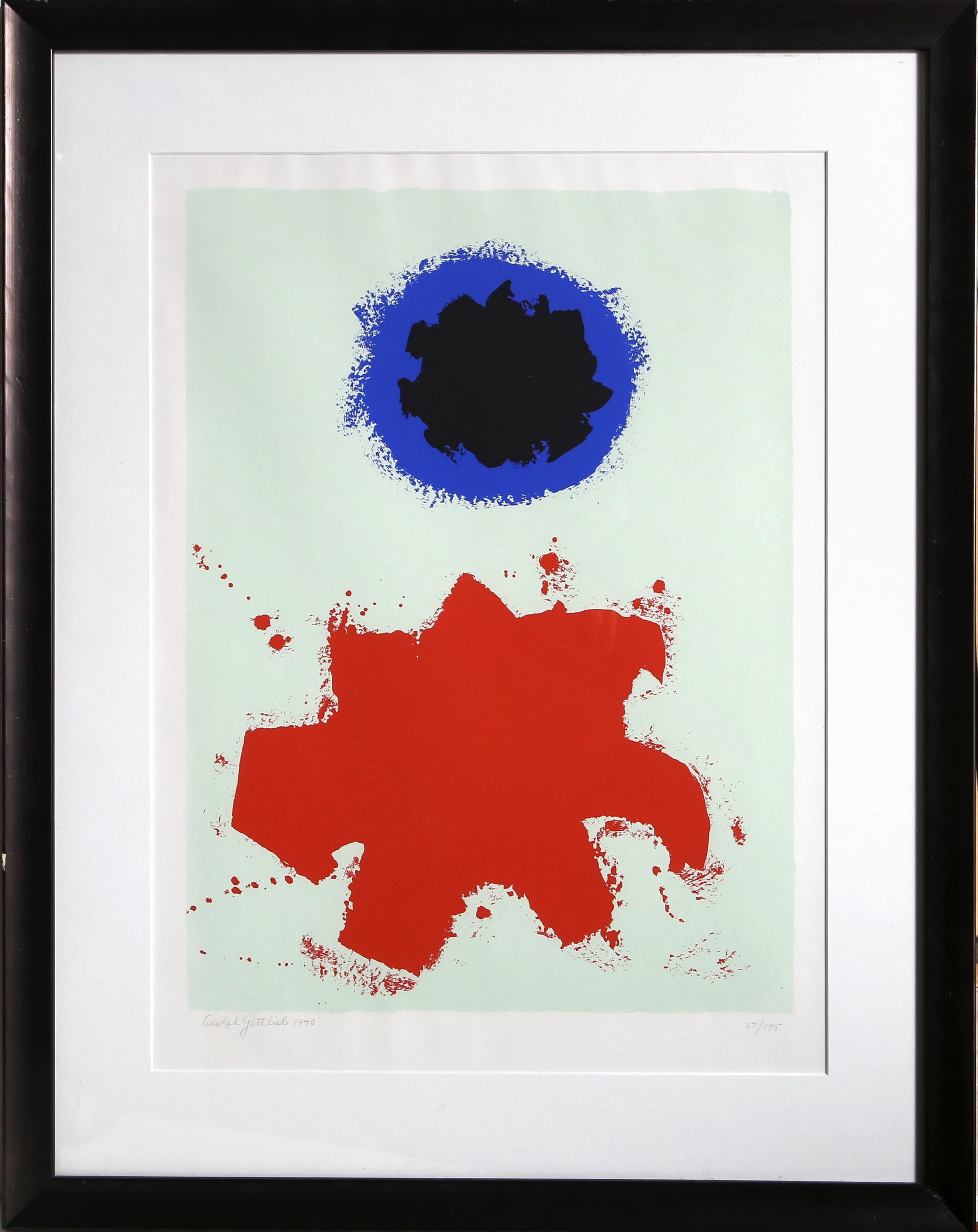 « Peace », sérigraphie expressionniste abstraite d'Adolph Gottlieb, 1970